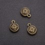 Pendant findings Coin (bronze), diameter 10x13mm, finish 20ga ± 14 pcs