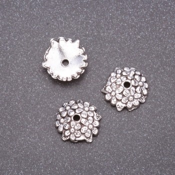 End cap fittings, diameter 11mm, inner diameter 1.5mm, finish 20ga, ±22 pcs