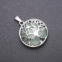 Pendant 'Tree' with nephrite 27 mm