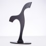 Jewelry stand made of black plastic, height 8 cm, width 7 cm