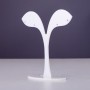 White plastic jewelry stand, 7 cm tall, 7 cm wide