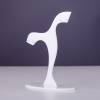 White plastic jewelry stand, height 7 cm, width 7 cm