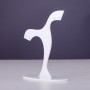 White plastic jewelry stand, height 7 cm, width 7 cm