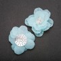 Embellishment patch Tea Rose acrylic blue, diameter 45 mm