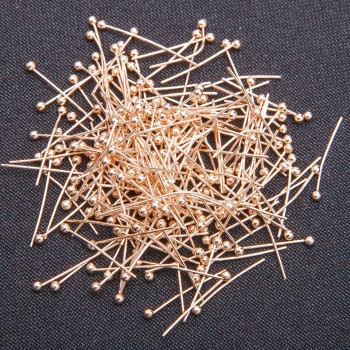 Ball-Head Pin Finding, Yellow Metal, 40mm Length, 390 g