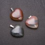 Pendant 'Heart' made of natural moss agate 28×19×19 mm (+-)