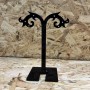 Earrings stand, black plastic, height 117 mm, width 92 mm, depth 55 mm