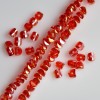 Red Swarovski-style crystal beads with a golden 'Gasoline' finish, diameter 2.5×4 mm, thread length 48 cm