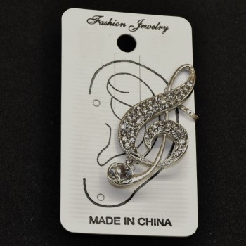 Ear cuff, 42mm length, white metal