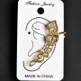 Ear cuff, 40mm length, yellow metal
