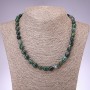Faceted Moss Agate Beads Necklace, diameter 8-10 mm, length 46 cm