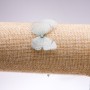Choker bracelet on invisible silicone thread Butterfly (organza) light blue, diameter 33×27 mm, length 16-20 cm