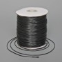 Black waxed craft cord, 1.5 mm diameter, 150 m length spool