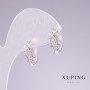 Xuping rhodium earrings with white crystals 15x8mm