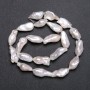 Natural Baroque Pearl Beads on a Thread with Warm Gasoline Sheen, d10×20 mm, Length 40 cm (±)
