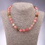Chalcedony Necklace with Smooth Beads, 12mm Diameter, 45cm Length