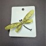 Dragonfly Brooch with Crystals, 70x30 mm Gray Metal