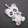 Panda Pendant with Mother-of-Pearl and Chalcedony 34×52×62 mm