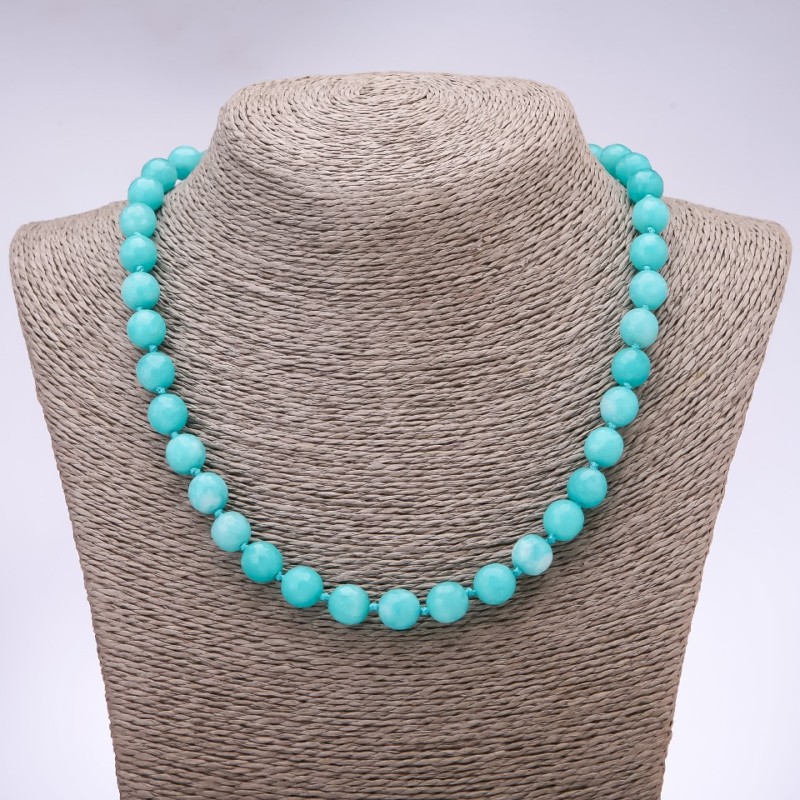 Aquamarine Beads - Faceted Bead, 10mm diameter, 48cm length