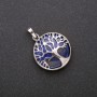 Lapis Lazuli Pendant in Bezel Setting 'Tree' 28mm