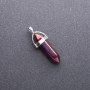 Hexagonal pendant purple 'Gasoline' 8x35x40mm