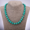 Variscite Necklace with Smooth Beads, 10± mm Diameter, 48 cm Length