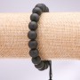 Shungite bracelet with drawstring (adjustable), 10mm diameter