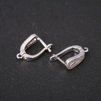 Silver-colored 5x18mm ear wires for earrings