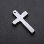 Hematite Cross Pendant 27×43×4 mm
