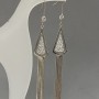 Brush Earrings 73x11mm Silver Metal