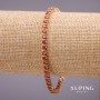 Bracelet Xuping with red stones, 4 mm thick, length 18-19 mm, 18k gold plating
