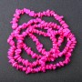 Granule beads raspberry-dyed pressed stone, 8 mm diameter, 80 cm length