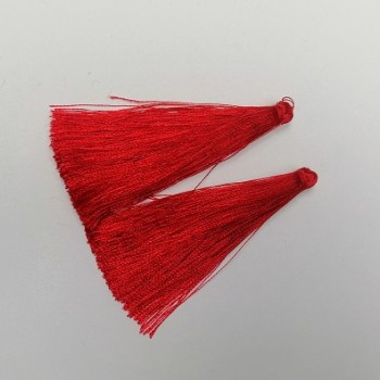 Заготівля для рукоділля Кисть "Темно Червона", довжина 7см, діаметр 7мм пара