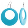 Congo hoop earrings with turquoise, 75×53 mm