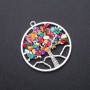 Pendant 'Tree of Happiness' Multicolored Mother-of-Pearl, diameter 57mm