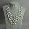 Set of necklace and earrings 'On the Strings of the Soul' pearls (imitation) on a string, length 50 cm