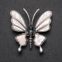 Butterfly Brooch-Pendant with Mother-of-Pearl 53x51mm