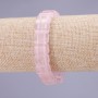 Rose Quartz Bracelet with 10x14 mm Links on Elastic