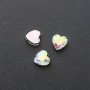 Price per pack / 10 pcs. Sew-on Crystal Heart 10mm Iridescent