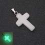 Onyx Cross Pendant 18×27 mm Green Glow