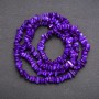 Beads on fishing line, tinted mother-of-pearl chip, diameter 7 mm (±), length 80 cm