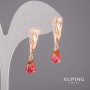 Xuping Chameleon Earrings 6x30mm, 18K Gold Plating