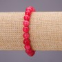 Elastic bracelet with synthetic tourmaline, smooth beads, 8 mm diameter, 18 cm length