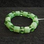 Elastic bracelet with pressed jade and Czech glass