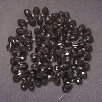 Czech Crystal Beads on Thread — Czech Crystal Butterfly, 7x13 mm, 35 cm long