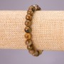 Petersite bracelet, natural stone, smooth bead, 8 mm diameter, 18 cm circumference (stretch)