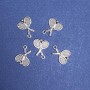 Pendant Findings Tennis Rackets, Silver Metal Color, 20mm Size, 20g +/- 18 pcs