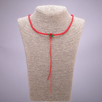 Red and Green Neck Cord with Fastener, 60 cm