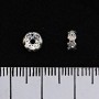 Spacer Rondelle with White Crystals, Silver Finish, 5mm, 100 pcs pack