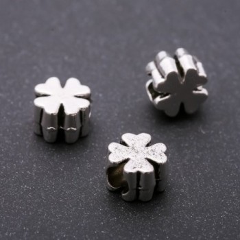 Pandora Clover Bead-Inlay, 10×7 mm, inner diameter 5 mm, pack 20 g ± 12 pcs